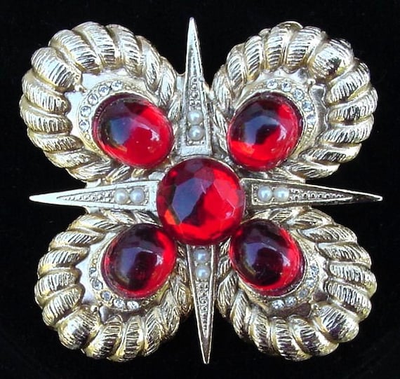1960's Vintage Maltese Cross Brooch Pin - Collecti