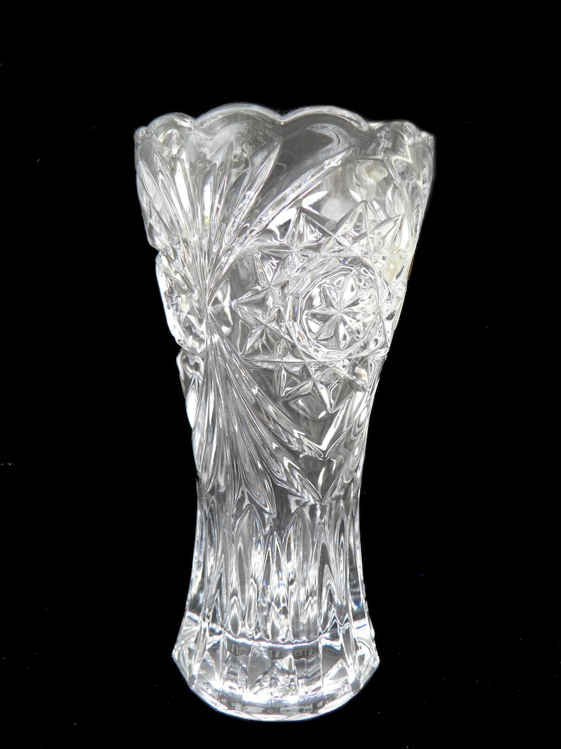 Anna Hutte Bleikristall 24 Lead Crystal Flower Vase Atomic Etsy