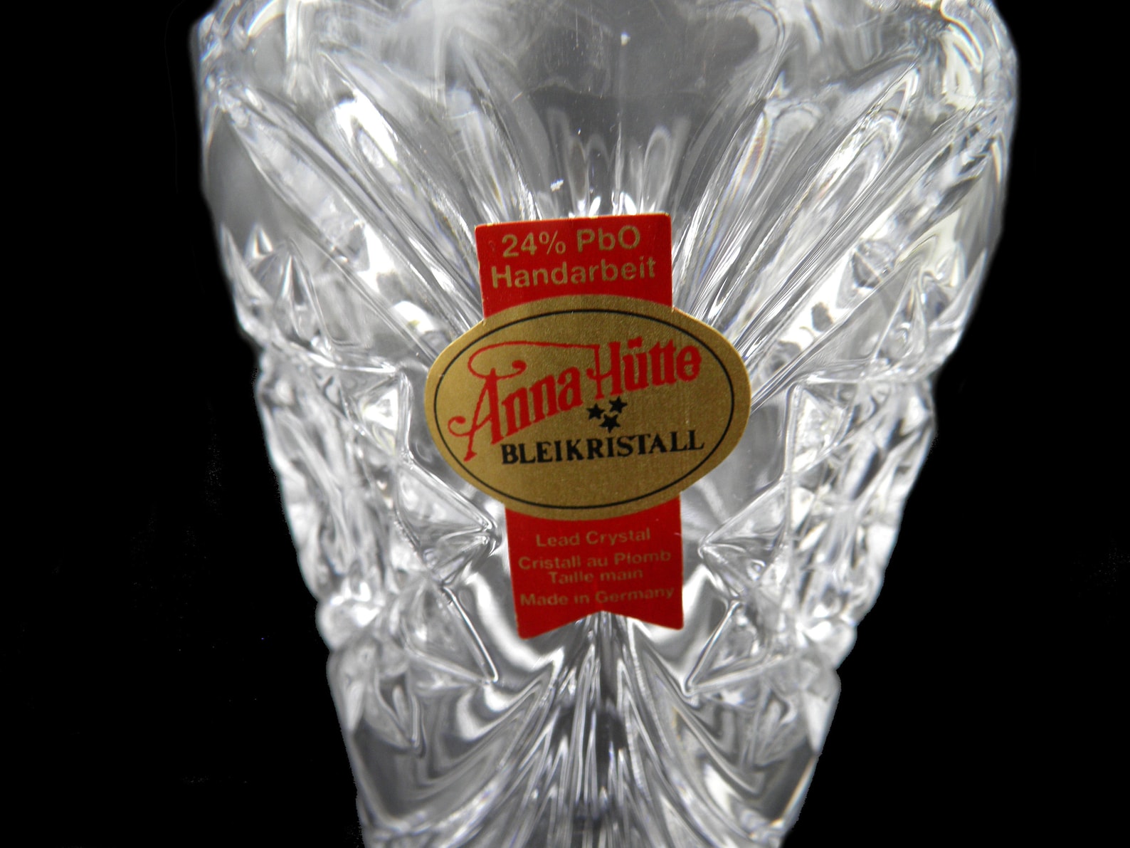 Anna Hutte Bleikristall 24 Lead Crystal Flower Vase Atomic Etsy