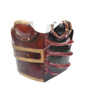 Womens Leather Valkyrie Fantasy Armor Breast Plate - Norse Goddess Hel - Medieval - Skeleton Corset