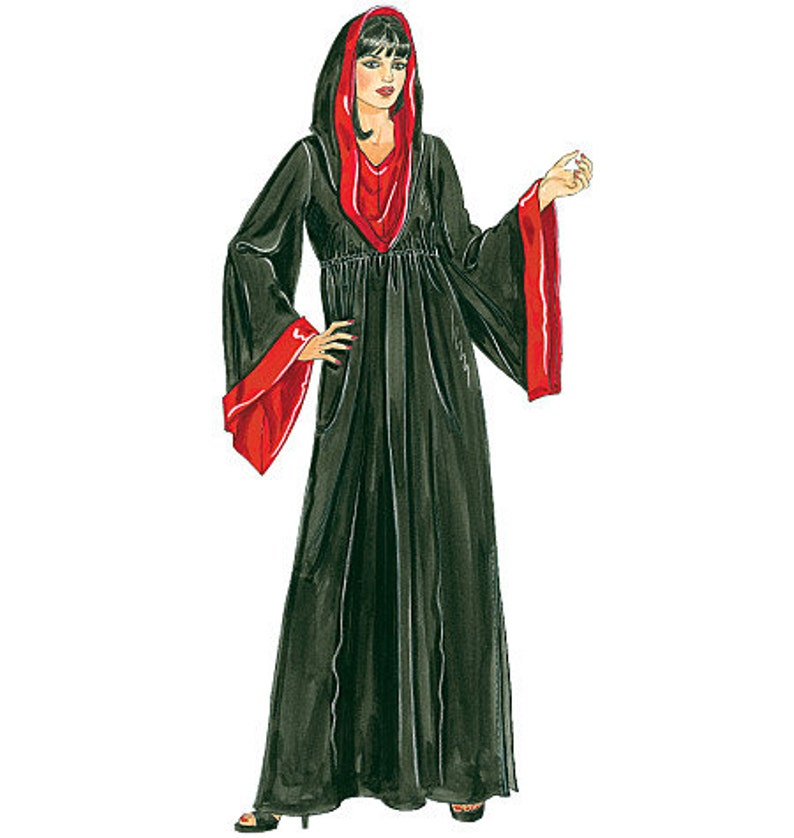 McCalls M5733 Women's Medieval Tunic Gown Costume Pattern Gothic, Greek, Egyptian, Vampire in Sizes 18W-24W LARP SCA image 5