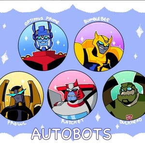 Transformers Animated Button Pins