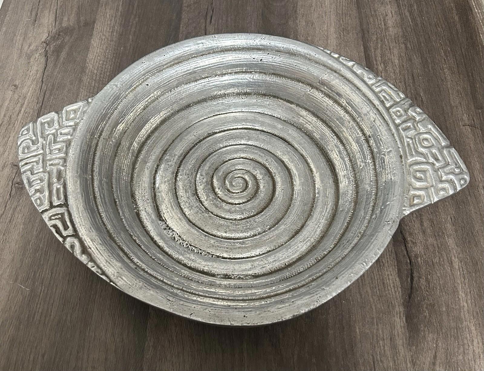 Large Vintage Nambé 501 Metalware Sunburst Serving Bowl