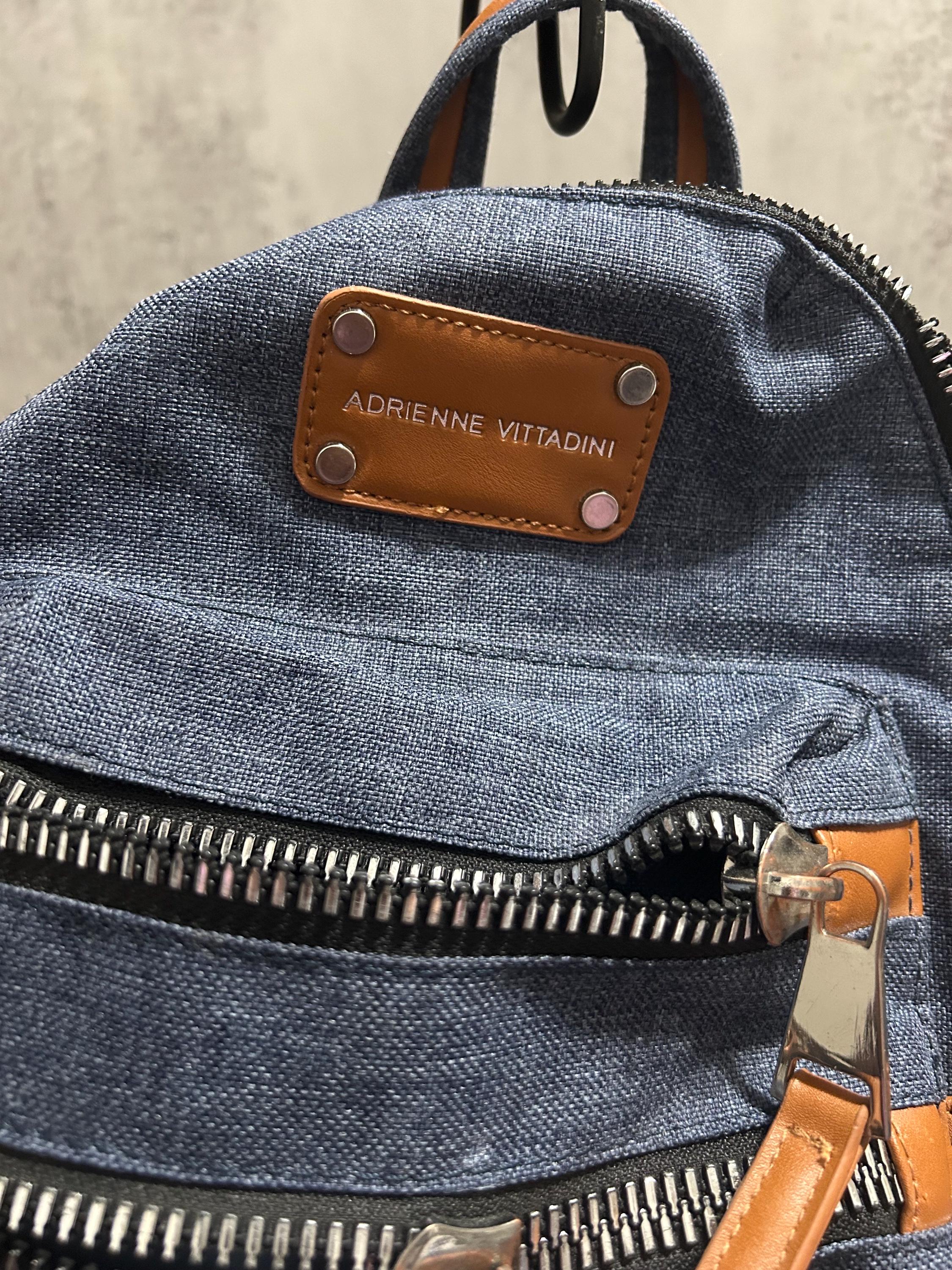 Adrienne Vittadini Denim Blue Backpack Excellent Condition  display picture 1