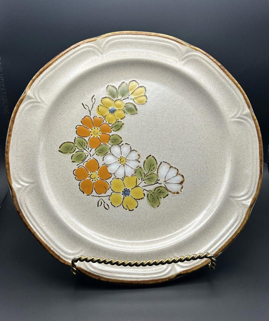 Set of 8 Handpainted Baroque Hearthside Stoneware Spring Garden Dinner ...