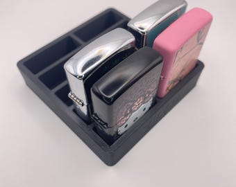 10 Zippo Lighter Holder - Display Stand Case for 10 Zippo Lighters (LIGHTER NOT INCLUDED)
