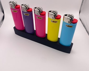 5 BIC Lighter Holder - Display Stand for 5 BIC Lighters (Lighter not included)