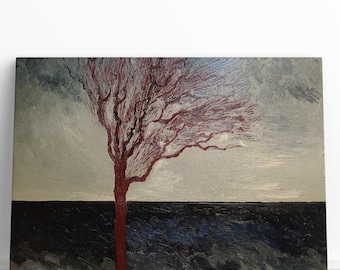 モーゼス・ガントマン、明るい印象派の油絵「洪水のレーニン