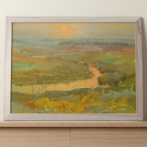 Vintage original painting &quot;Konkovo&quot;Ukrainian artist Olkhov O.V. oil painting,1986, scenery,vintage painting,impressionism,Ukrainian painting