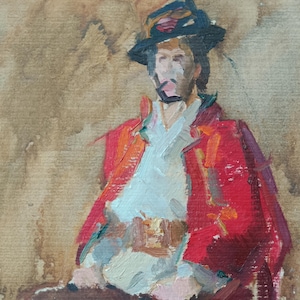 PINTURA ORIGINAL VINTAGE. "Hutsul", artista ucraniano Pilipenko I.Ya., pintura al óleo, 1995, realismo socialista, retrato, pintura, arte, pintura soviética