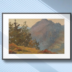 Vintage original painting .mountains. Ukrainian artist Olkhov O.V.oil painting, impasto, landscape, Ukrainian painting, impressionism, arts