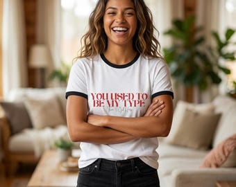 You Used to Be My Type Then I Got Help Shirt, Funny Therapy T-Shirt, Healing Era Tee, Mental Health Humor, Unisex Ringer Tee