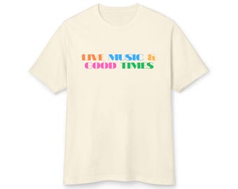 Live Music & Good Times Tee: Vintage Style Konzert Shirt