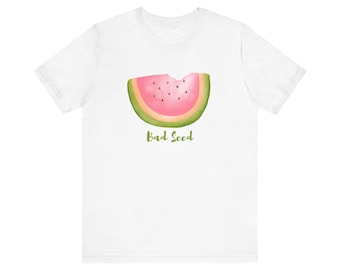 Unisex Tee Bad Seed Watermelon Summer Watercolor Design