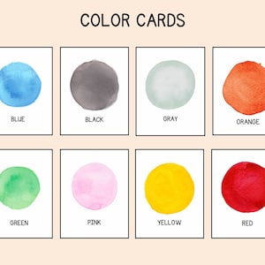 Cartões coloridos - download digital, cartões flash coloridos para sala de aula e ensino doméstico