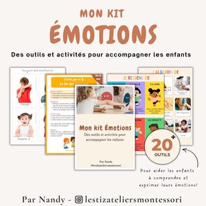 Kit émotions - Pack émotions - Fichiers émotions - Cartes émotions - Cartes yoga- Roue des émotions - Affiches besoins