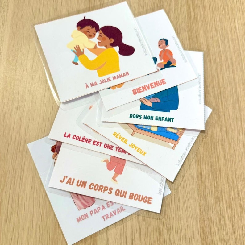 Cartes de comptines du quotidien enfants outils support parents nounou assistante maternelle crèche garderie petite enfance Montessori image 1