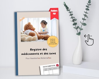 Registre des médicaments et des soins Assistante maternelle - Fiche santé - Autorisations médicales - Nandy Lestizateliersmontessori
