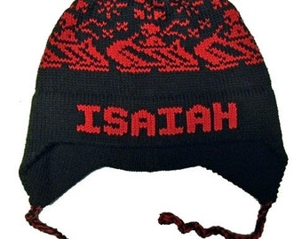 Personalized Earflap Hat - Snowmobiles