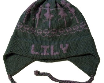 Personalized Earflap Hat - Ballerinas