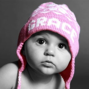 Gorro con orejeras personalizado - Copos de nieve