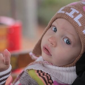 Personalized Earflap Hat Polka Dots image 3