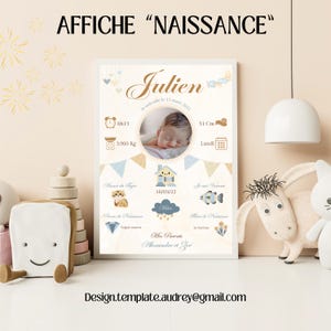 Póster personalizado de nacimiento de bebé, póster de recuerdo infantil, marco de pared de nacimiento con foto