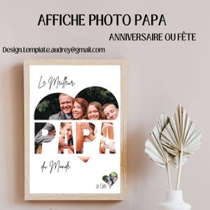 Personalized photo poster DAD / wall frame for birthday or Father&#39;s Day / personalized gift for DAD / family photo frame