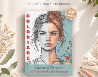 Coloring Pages: Portraits of Women from Around the World / Large Format Coloring Pages / Coloring Pages for Adults and Teenagers