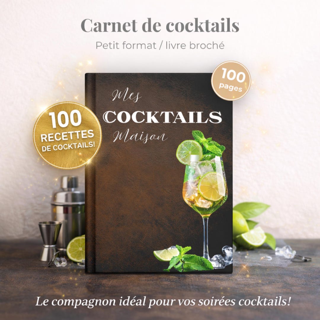 Bartender Notebook Homemade Cocktail Notebook – 100-page Cocktail Recipe Book – Mixology ...