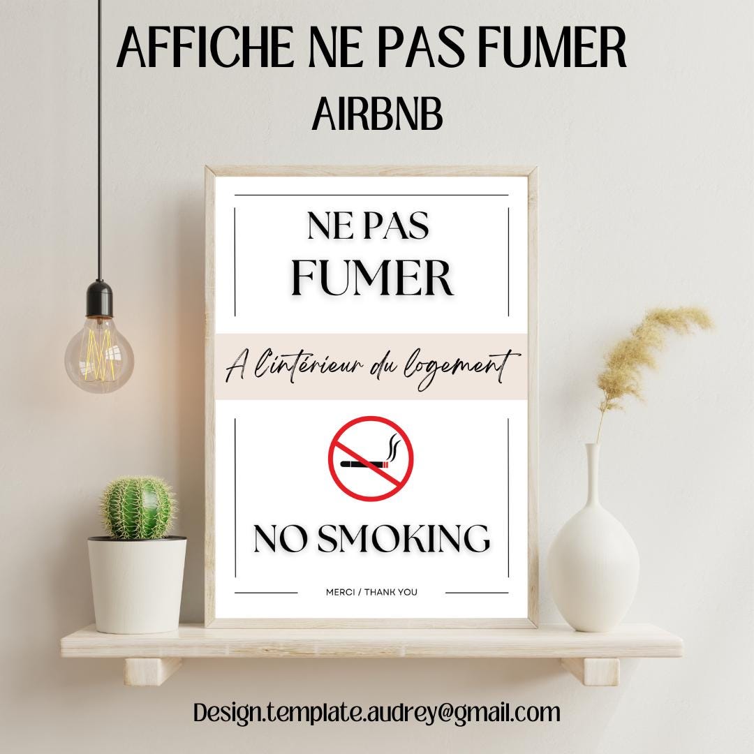 Non fumeur - Etsy France