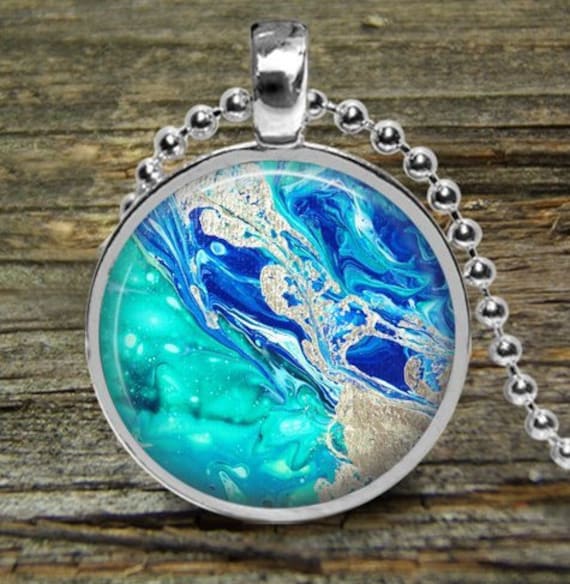 Acrylic pour necklace sale