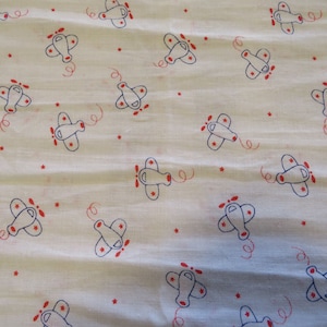 Airplane Print. 1/2 Yard.