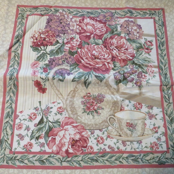 Floral Pillow Panels by Cranston. 17-1/2" x 44" panel