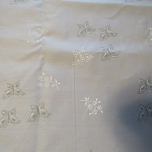 Gray and White Butterflies on Gray. 1/2 Yard.