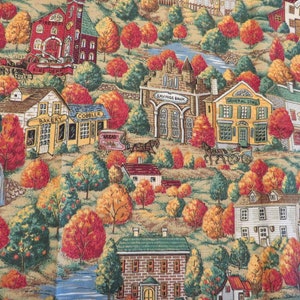 Autumn Town Scenes by Cranston. 1/2 Yard. 137