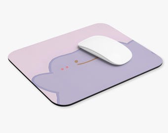 Cute Ditto Mouse Pad, Pastel Gaming Desk Mat, Aesthetic Office Decor, Kawaii Gifts for Gamers, Anime Fan Merchandise, Desk Accessories