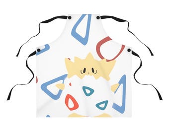 Delantal de cocina de poliéster con estampado divertido y original, estilo anime.