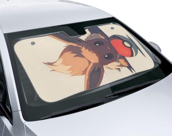 Car Sun Shade Anime Auto Windshield Cover | Kawaii Cartoon Sunshade | UV Protection Car Accessory | Gift for Anime Fans