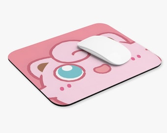 Alfombrilla de ratón rosa adorable, tapete de escritorio para juegos en tonos pastel, decoración estética para la oficina, regalos kawaii para gamers.