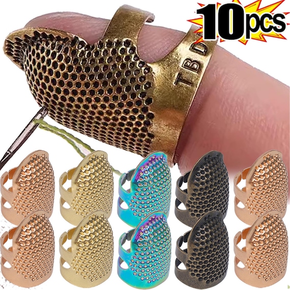 Sewing Thimble Retro Sewing Finger Protection Cover Needle Thimble Ring Handmade DIY Craft Embroidery Sewing Tools