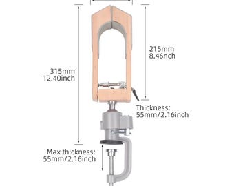 Leather Stitching Pony with 360 Rotation Adjustable Wooden Clamp for Leathercraft and Hand Sewing Projects