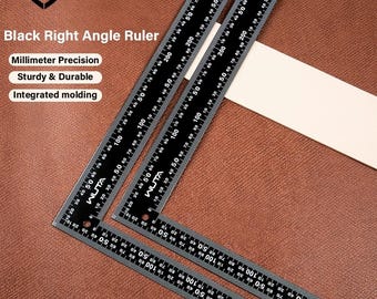 Righello in metallo a forma di L per il taglio della pelle – Strumento di misurazione di precisione in acciaio per la lavorazione del legno e l'incorniciatura