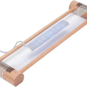 Wooden Weaving Tool Tan Wood Embroidery Floss Bobbin Rectangle Weaving Tool for Loom Weaving Supplies Tablet Weaving