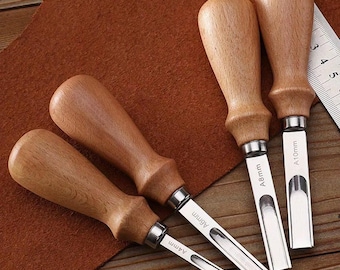 1 szt. Rzemieślnicze skórzane krawędzie Beveler Skiving Beveling Cutting DIY Ręcznie robione cięcie Ręczne przycinanie Narzędzia do rzemiosła skórzanego