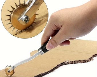 Roue de surpiqûre en cuir en acier inoxydable, outil de rayage des dents d'engrenage pour l'espacement et le marquage dans les projets de maroquinerie et de couture