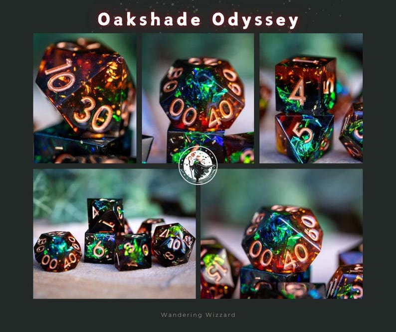 Dnd dice / Sharp Edge Dice set for DnD / Polyhedral dice set / Dnd Gifts / Shattered Starlight Oaskshade Odyssey