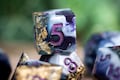 Dnd dice / Sharp Edge Dice set for DnD / Stormlight Ridge / Polyhedral dice set / Dnd Gifts / Dnd Resin Dice Set / Blue Dice / Purple Dice