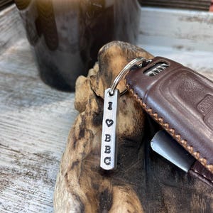 Silver I Love BBC Keychain - Hotwife, Swinger Lifestyle Pendant