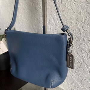 NWT Coach Blue Leather Mini Small Duffle Vintage